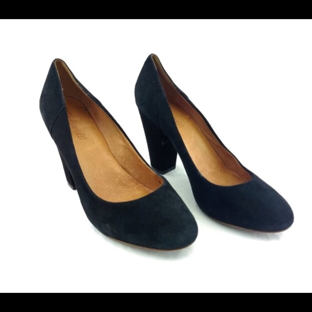 Madewell 7.5 Frankie Pumps Classic Black Suede